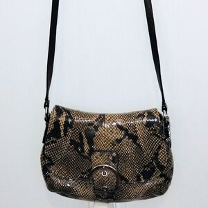 Coach Mini Soho Python Embossed Leather Crossbody Bag w/ Free Wallet!